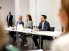 His Royal Highness Crown Prince Al Hussein and Her Royal Highness Princess Rajwa Al Hussein visit the ABB Training Centre in Berlin
