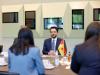 His Royal Highness Crown Prince Al Hussein meets with Germany’s Minister for Economic Cooperation and Development Reem Alabali Radovanin in Berlin