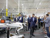 His Royal Highness Crown Prince Al Hussein visits the headquarters of Zipline in California, a global leader in autonomous logistics aviation technology