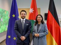 His Royal Highness Crown Prince Al Hussein meets with Germany’s Minister for Economic Cooperation and Development Reem Alabali Radovanin in Berlin