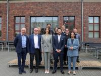 His Royal Highness Crown Prince Al Hussein and Her Royal Highness Princess Rajwa Al Hussein visit the ABB Training Centre in Berlin