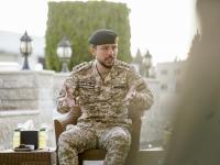 Crown Prince meets Gaza aid airdrop air force crews