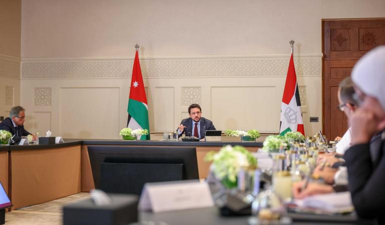 His Royal Highness Crown Prince Al Hussein chairs a regular meeting of the National Council for Future Technology and reviews its plans and projects