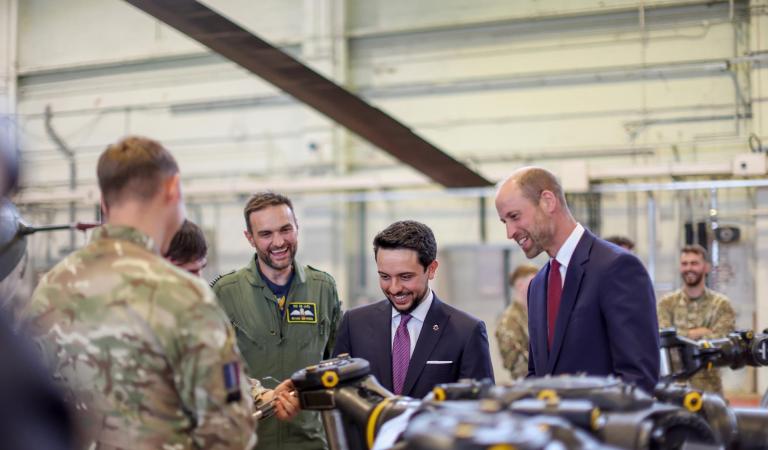 Crown Prince, Prince William visit RAF Benson