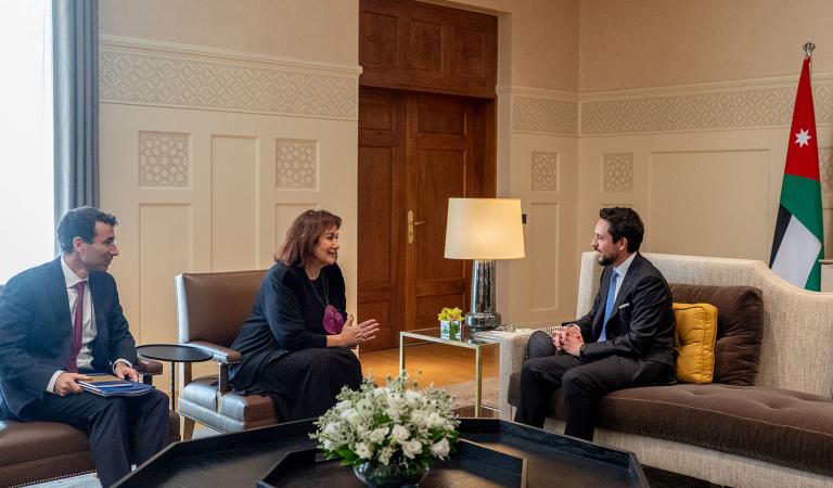 Deputising for King, Crown Prince meets with EU commissioner for Mediterranean 