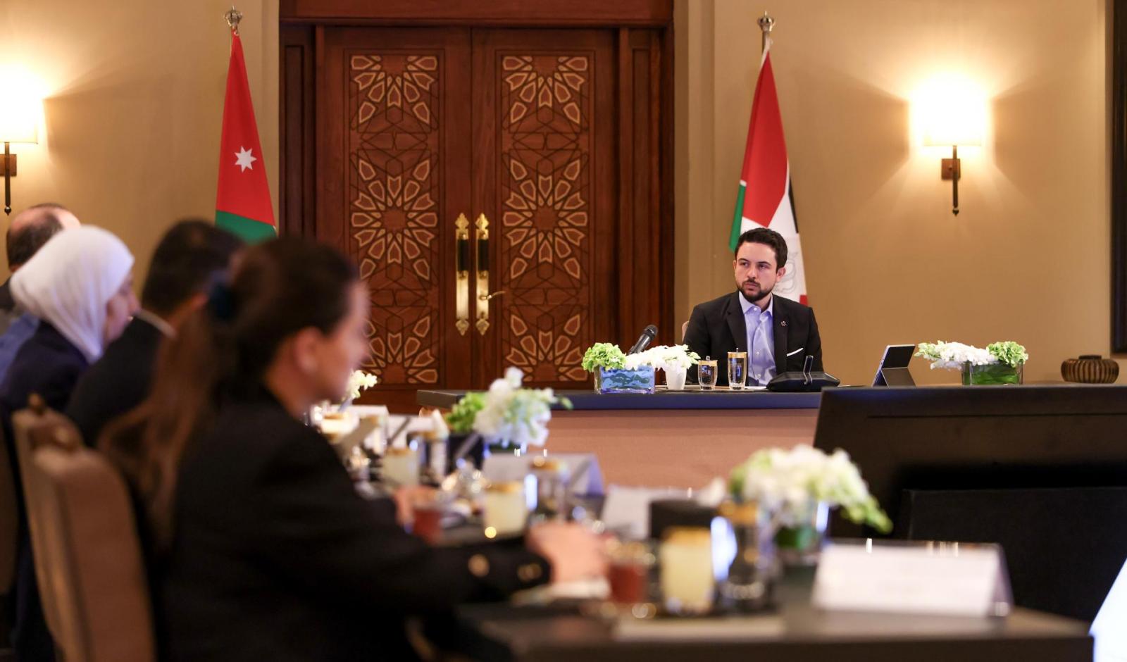 His Royal Highness Crown Prince Al Hussein chairs a National Council for Future Technology meeting 