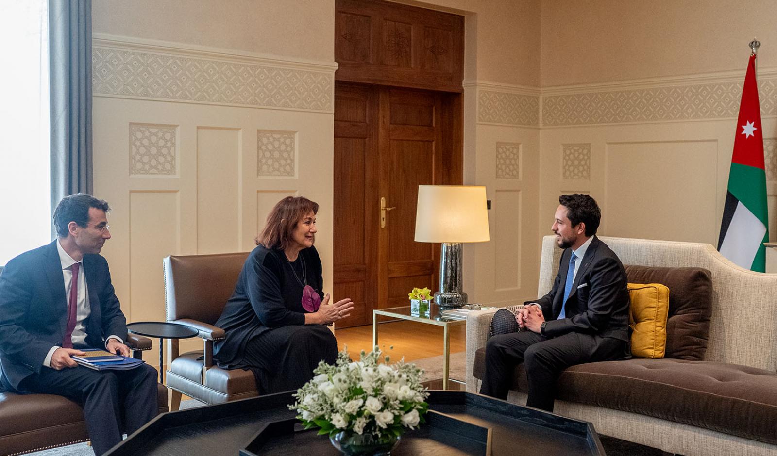 Deputising for King, Crown Prince meets with EU commissioner for Mediterranean 