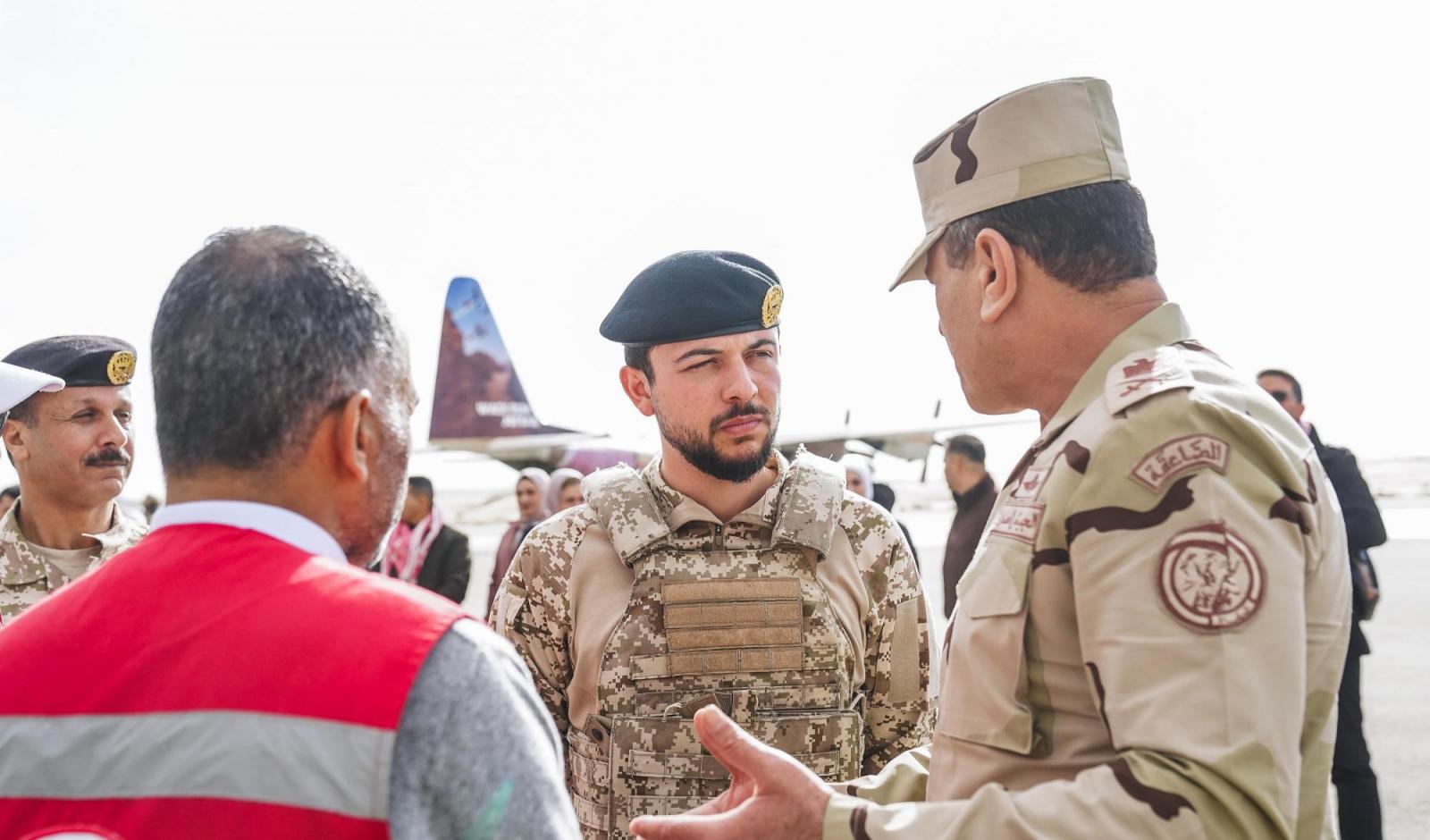 ولي العهد يصل إلى مدينة العريش المصرية للإشراف على تجهيز وإرسال مستشفى ميداني أردني جديد إلى غزة