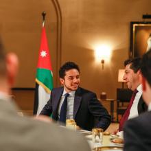 H.R.H Crown Prince Al Hussein Bin Abdullah attends His Majesty King Abdullah II's meeting with political, economic figures participating in WEF MENA