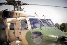 H.R.H Crown Prince Al Hussein Bin Abdullah getting ready for take off on military chopper
