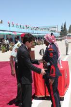 سمو الأمير الحسين بن عبدالله الثاني، ولي العهد، يرعى حفل تخريج طلاب الجناح العسكري في جامعة مؤتة