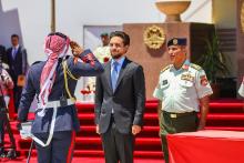 Deputizing for His Majesty, HRH Crown Prince ِAl Hussein bin Abdullah II attends the graduation ceremony of Mutah University's Military Wing