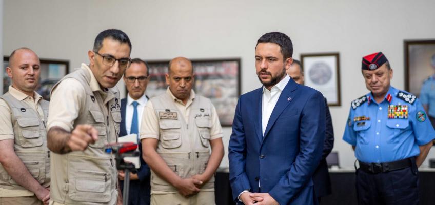 His Royal Highness Crown Prince Al Hussein, the Regent, visits the Public Security Directorate's Forensic Laboratories Department