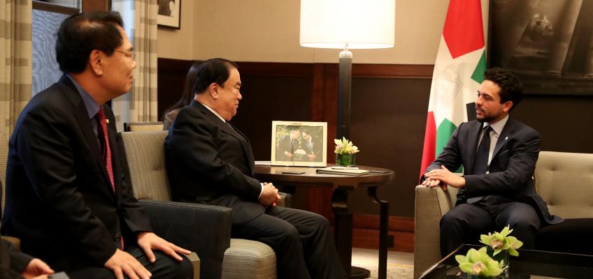 Deputising for King, Crown Prince receives speaker of Korean National Assembly