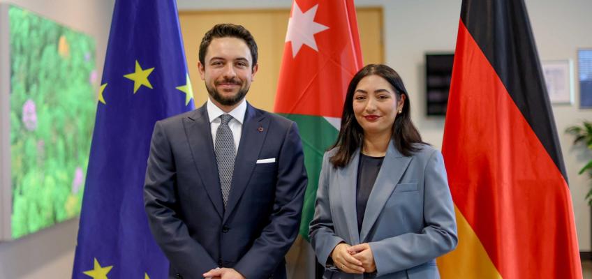 His Royal Highness Crown Prince Al Hussein meets with Germany’s Minister for Economic Cooperation and Development Reem Alabali Radovanin in Berlin