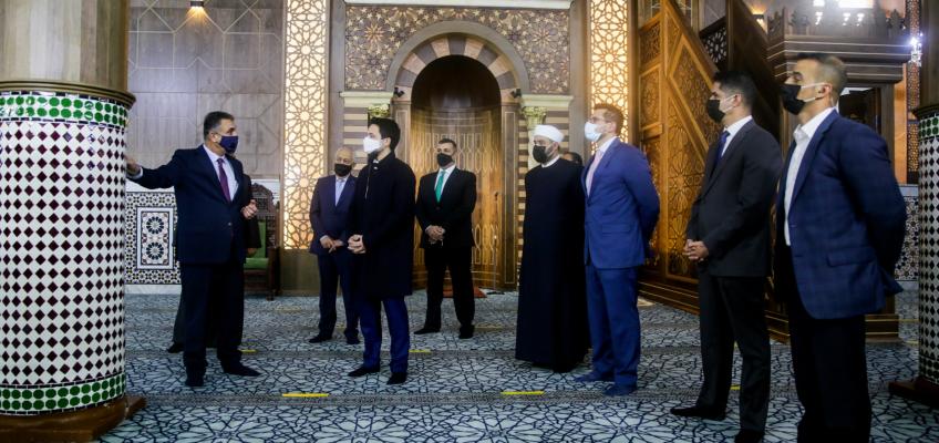 Crown Prince checks on Al Husseini Mosque renovation project