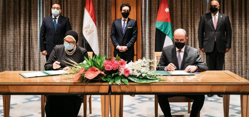 ولي العهد يشهد توقيع مذكرتي تفاهم وبرنامج تنفيذي بين الأردن ومصر