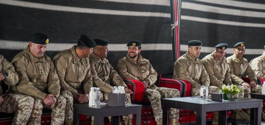 Crown Prince joins 40th King Hussein bin Talal Royal Armoured Brigade personnel for iftar
