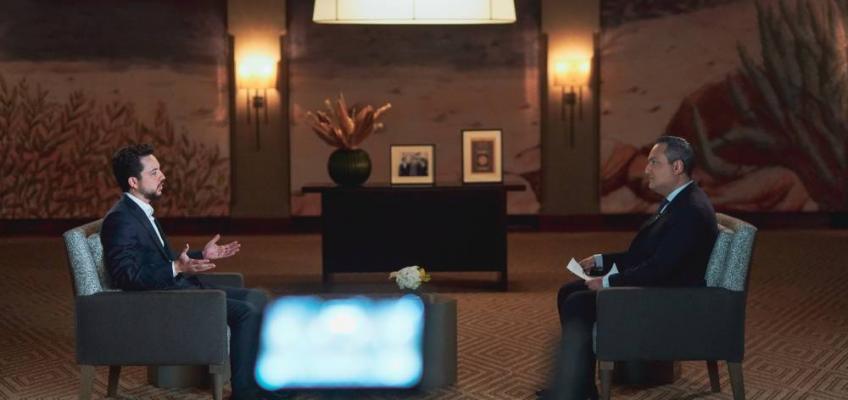 ولي العهد يجري مقابلة تلفزيونية مع قناة العربية
