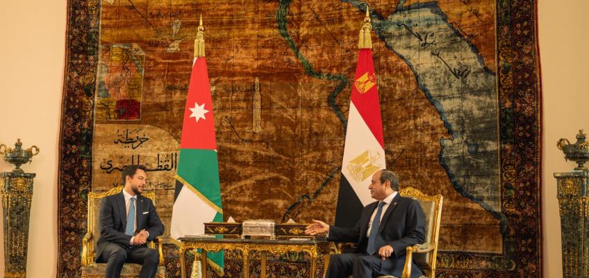 Crown Prince meets Egypt President in Cairo, stresses Jordan’s support for Egyptian efforts to rebuild Gaza, host emergency Arab summit
