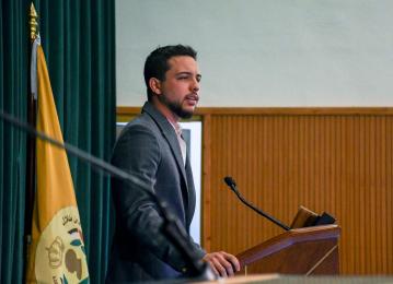 Crown Prince visits Al Hussein bin Talal University, addresses students